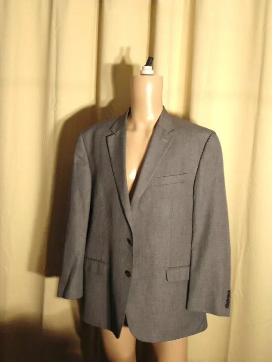 Lauren Ralph Lauren Gray Blazer 48R Classic Sport Coat - Picture 1 of 4